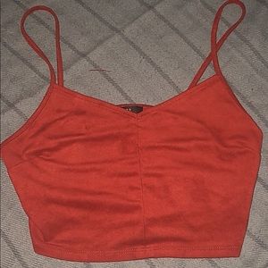Red crop top